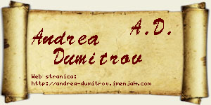 Andrea Dumitrov vizit kartica
